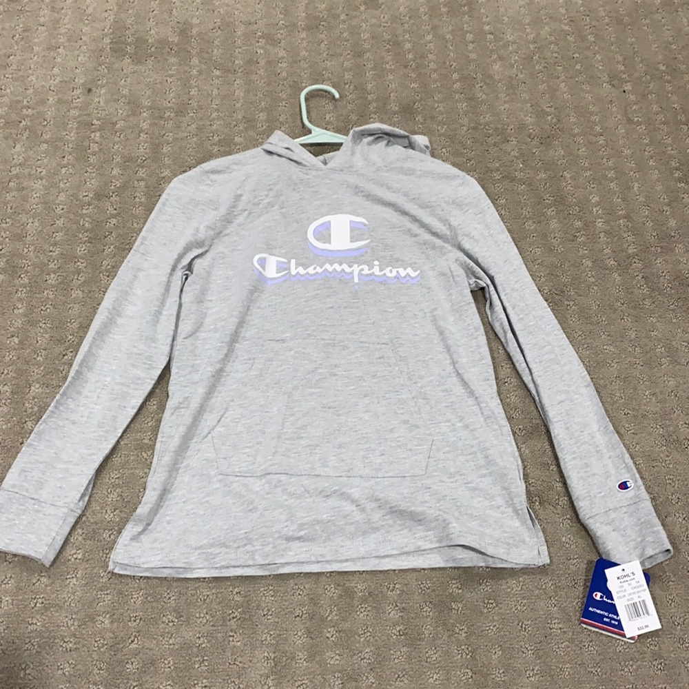 BRAND NEW Hooded Champion lightweight long sleeve shirt.